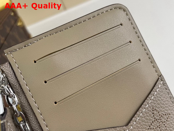 Louis Vuitton Card Holder Recto Verso in Galet Gray Mahina Perforated Calf Leather M81287 Replica