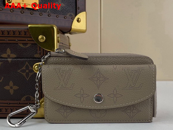 Louis Vuitton Card Holder Recto Verso in Galet Gray Mahina Perforated Calf Leather M81287 Replica