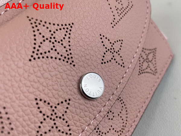 Louis Vuitton Card Holder Recto Verso in Rose Ballerine Pink Mahina Perforated Calf Leather Replica