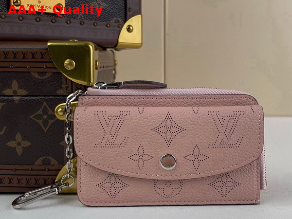 Louis Vuitton Card Holder Recto Verso in Rose Ballerine Pink Mahina Perforated Calf Leather Replica