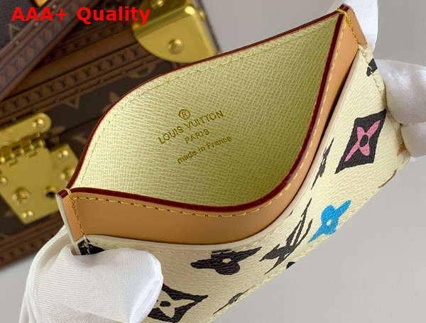 Louis Vuitton Card Holder Vanilla Monogram Craggy Coated Canvas Replica