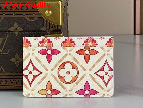 Louis Vuitton Card Holder in Coral Monogram Tiles Coated Canvas M83625 Replica