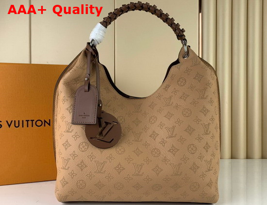 Louis Vuitton Carmel Hobo Bag in Arizona Brown Mahina Perforated Calfskin M59303 Replica