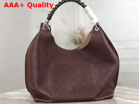 Louis Vuitton Carmel Hobo Bag in Bordeaux Mahina Perforated Calf Leather Replica