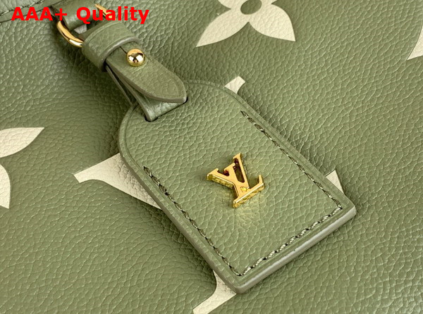 Louis Vuitton Carryall PM Bag Bicolor Monogram Empreinte Leather Light Khaki and Cream M46672 Replica