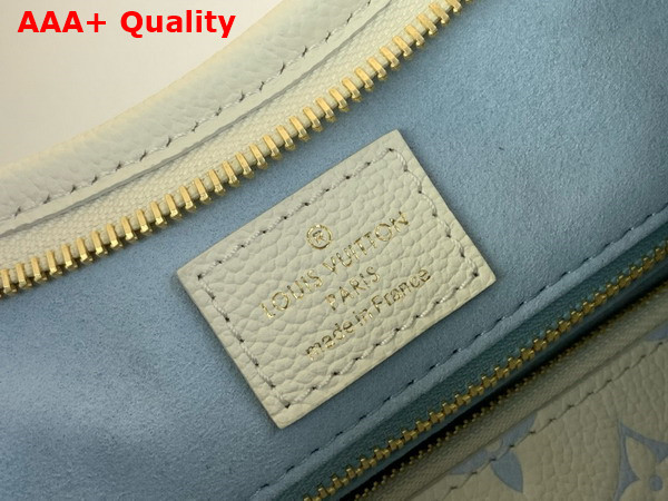 Louis Vuitton Carryall PM Bag Latte Candy Blue Bicolor Monogram Empreinte Leather Replica