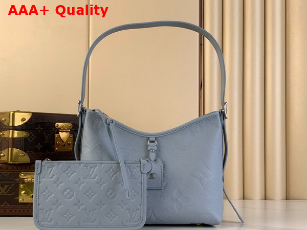 Louis Vuitton Carryall PM Bag in Blue Washed Monogram Empreinte Leather M46673 Replica