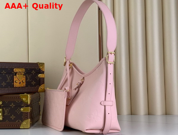 Louis Vuitton Carryall PM Bag in Pink Opale Monogram Empreinte Leather Replica