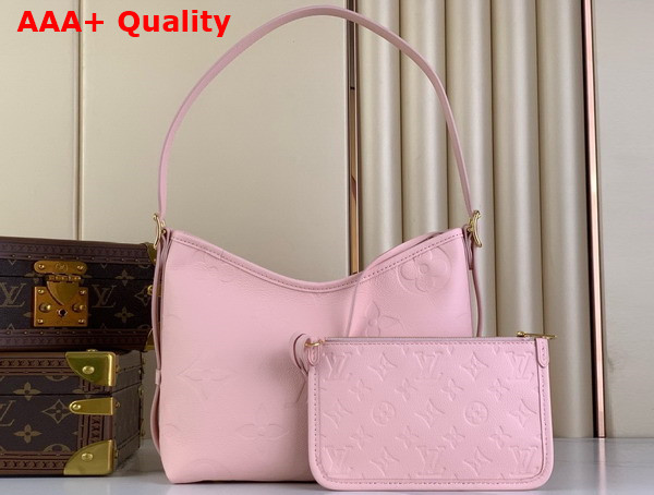 Louis Vuitton Carryall PM Bag in Pink Opale Monogram Empreinte Leather Replica