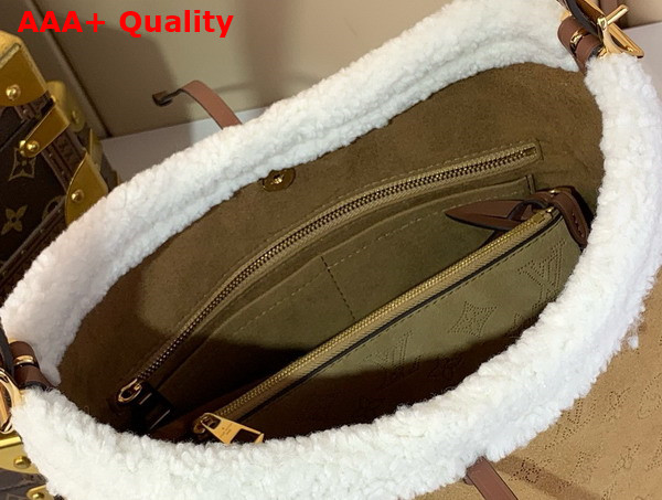 Louis Vuitton Carryall PM Beige Mahina Suede Adorned with Monogram Perforations M11843 Replica