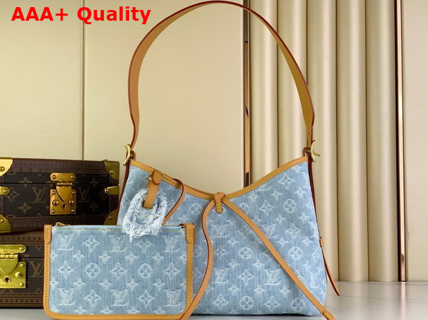 Louis Vuitton Carryall PM in Sky Blue Monogram Denim M11462 Replica