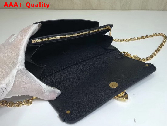 Louis Vuitton Chain Wallet Monogram Empreinte Noir M63398 Replica