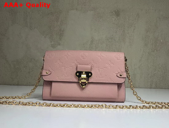 Louis Vuitton Chain Wallet Monogram Empreinte Rose Poudre M63399 Replica