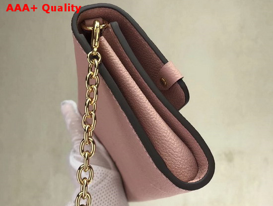 Louis Vuitton Chain Wallet Monogram Empreinte Rose Poudre M63399 Replica