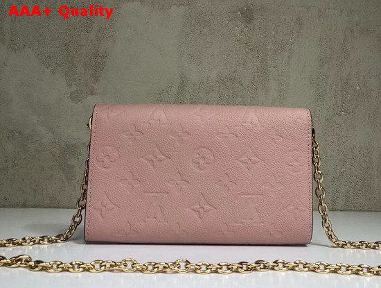 Louis Vuitton Chain Wallet Monogram Empreinte Rose Poudre M63399 Replica