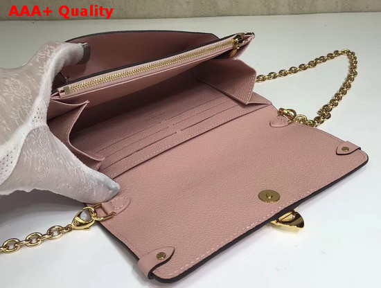 Louis Vuitton Chain Wallet Monogram Empreinte Rose Poudre M63399 Replica