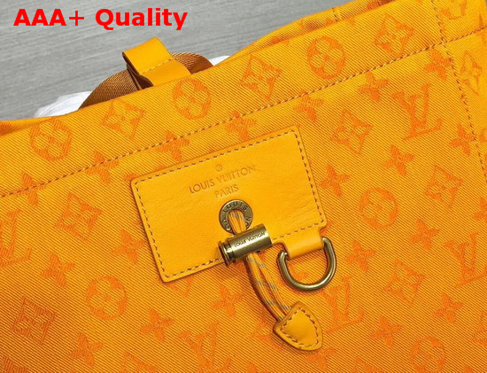 Louis Vuitton Chalk Backpack in Ochre Yellow Monogram Denim Replica