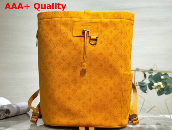 Louis Vuitton Chalk Backpack in Ochre Yellow Monogram Denim Replica