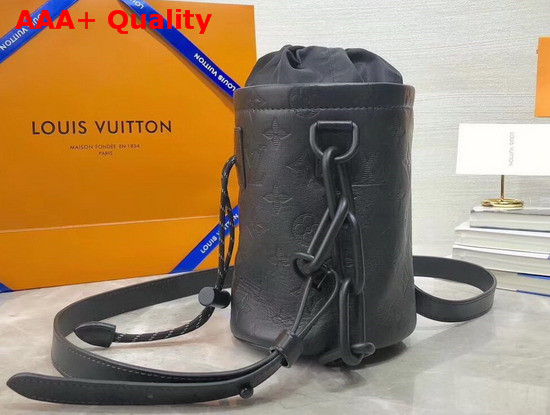 Louis Vuitton Chalk Nano Bag Monogram Shadow Calf Leather and Black Hardware M44628 Replica