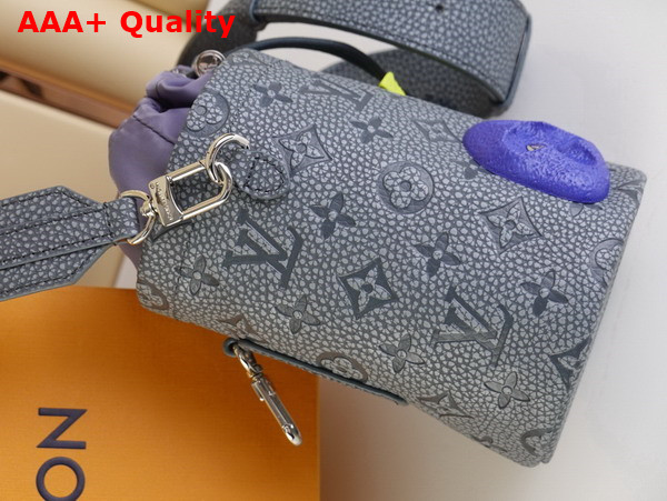 Louis Vuitton Chalk Pouch Granite Taurillon Monogram Embossed Cowhide Leather M81572 Replica