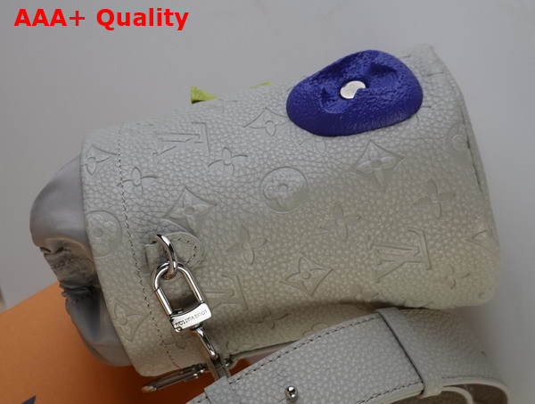 Louis Vuitton Chalk Pouch Light Grey Granite Taurillon Monogram Embossed Cowhide Leather Replica