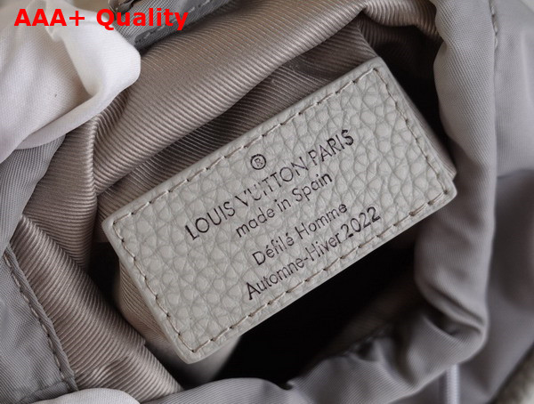 Louis Vuitton Chalk Pouch Light Grey Granite Taurillon Monogram Embossed Cowhide Leather Replica