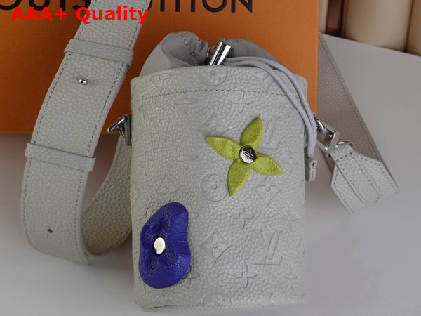 Louis Vuitton Chalk Pouch Light Grey Granite Taurillon Monogram Embossed Cowhide Leather Replica