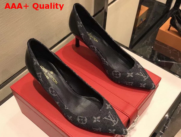 Louis Vuitton Cherie Pump Patent Monogram Denim and Patent Calf Leather Replica