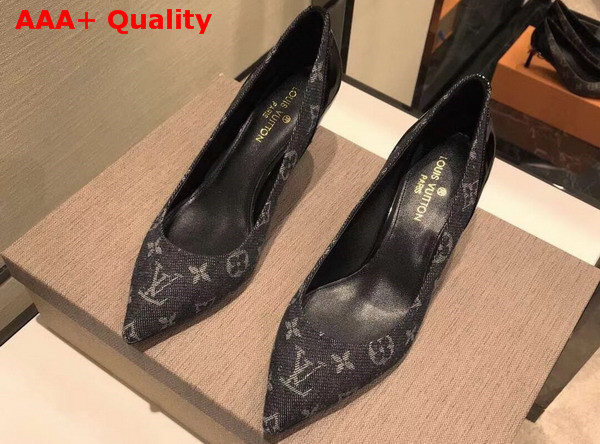 Louis Vuitton Cherie Pump Patent Monogram Denim and Patent Calf Leather Replica