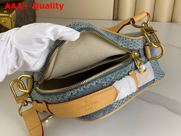 Louis Vuitton Chess Messenger Bag in Blue Damier Denim 3D Cotton Canvas N40706 Replica