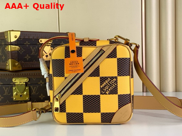 Louis Vuitton Chess Messenger in Yellow Damier Pop Coated Canvas N40562 Replica