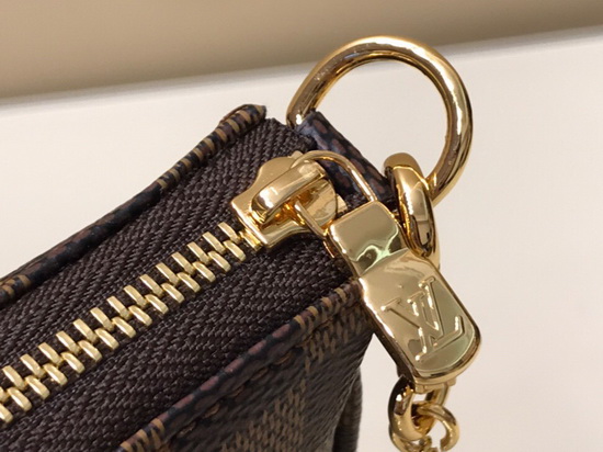 Louis Vuitton Christmas 2020 Edition of the Mini Pochette Accessoires in Damier Ebene Canvas N60402 Replica