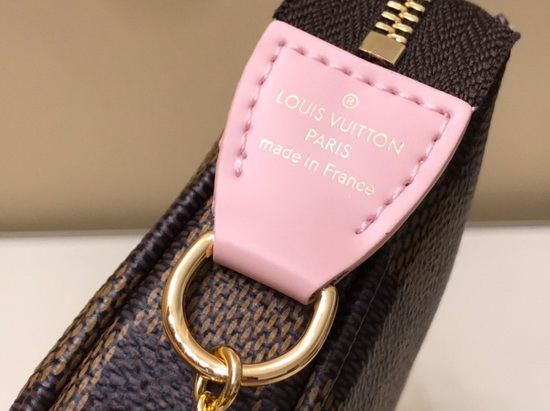 Louis Vuitton Christmas 2020 Edition of the Mini Pochette Accessoires in Damier Ebene Canvas N60402 Replica