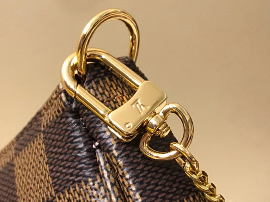 Louis Vuitton Christmas 2020 Edition of the Mini Pochette Accessoires in Damier Ebene Canvas N60402 Replica