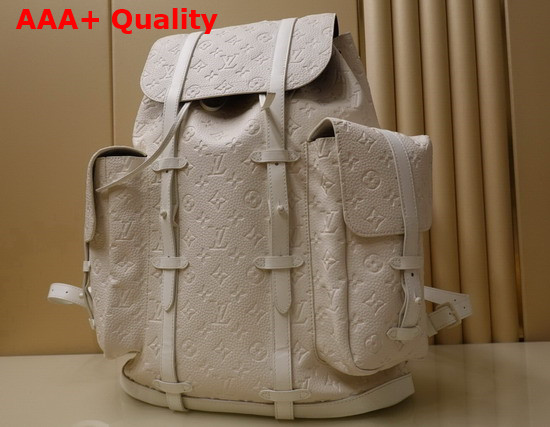 Louis Vuitton Christopher Backpack GM White Taurillon Leather M53286 Replica