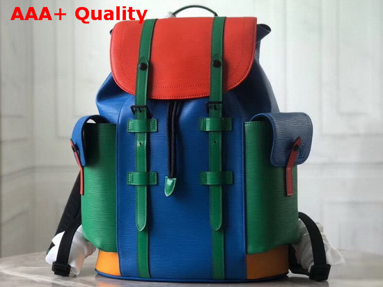 Louis Vuitton Christopher Backpack PM Patchwork of Multicolor Epi Leather Replica