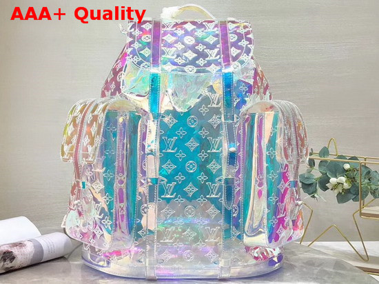 Louis Vuitton Christopher Backpack Transparent Embossed Monogram PVC Replica