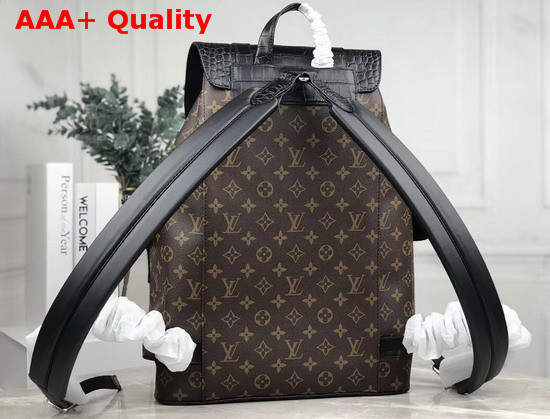 Louis Vuitton Christopher Backpack in Monogram Canvas and Crocodile Mat N93491 Replica