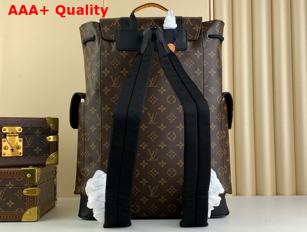 Louis Vuitton Christopher MM Backpack Radiant Sun Monogram Macassar Coated Canvas M46686 Replica