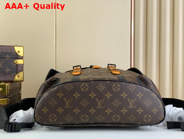 Louis Vuitton Christopher MM Backpack Radiant Sun Monogram Macassar Coated Canvas M46686 Replica