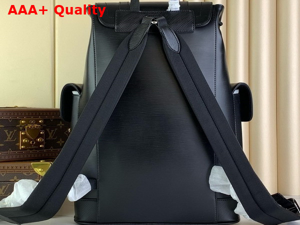 Louis Vuitton Christopher MM Backpack in Black Epi XL Cowhide Leather M24326 Replica