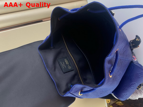 Louis Vuitton Christopher MM Backpack in Blue Monogram Embossed Taurillon Leather M21104 Replica