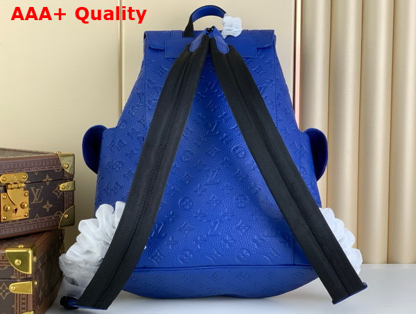 Louis Vuitton Christopher MM Backpack in Racing Blue Taurillon Monogram Cowhide Leather M23189 Replica