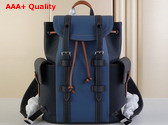 Louis Vuitton Christopher PM Backpack Denim Blue Taurillon Leather M21373 Replica