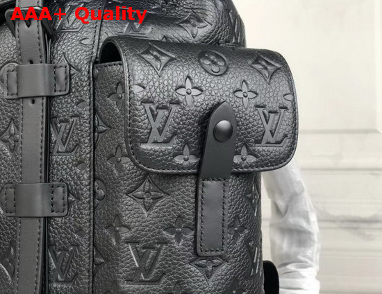 Louis Vuitton Christopher PM Backpack in Black Taurillon Cowhide Leather M55699 Replica