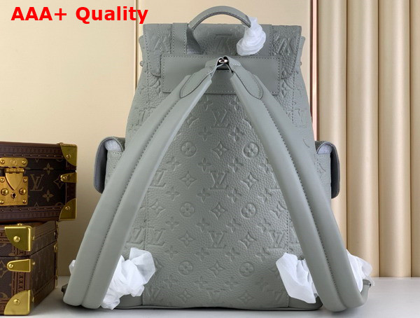 Louis Vuitton Christopher PM Backpack in Mineral Gray Embossed Taurillon Monogram Cowhide Leather M23146 Replica