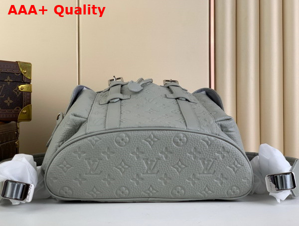 Louis Vuitton Christopher PM Backpack in Mineral Gray Embossed Taurillon Monogram Cowhide Leather M23146 Replica