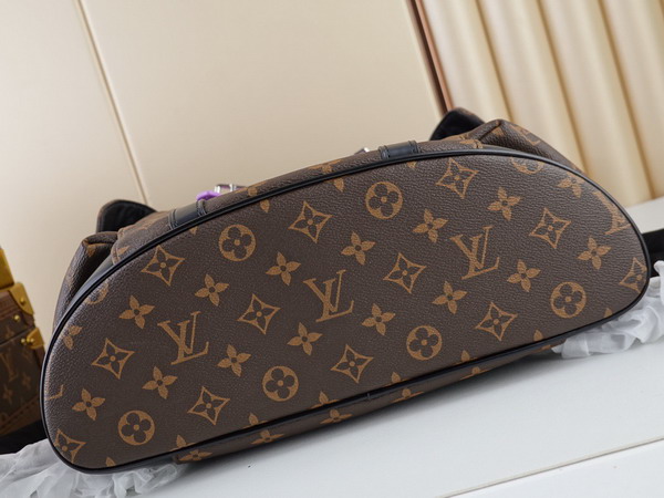 Louis Vuitton Christopher PM Monogram Macassar Coated Canvas and Purple Cowhide Leather M46247 Replica