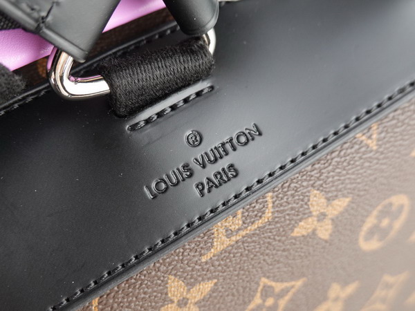 Louis Vuitton Christopher PM Monogram Macassar Coated Canvas and Purple Cowhide Leather M46247 Replica