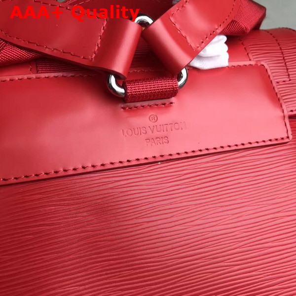 Louis Vuitton Christopher PM Red Epi Leather Supreme Printing Replica